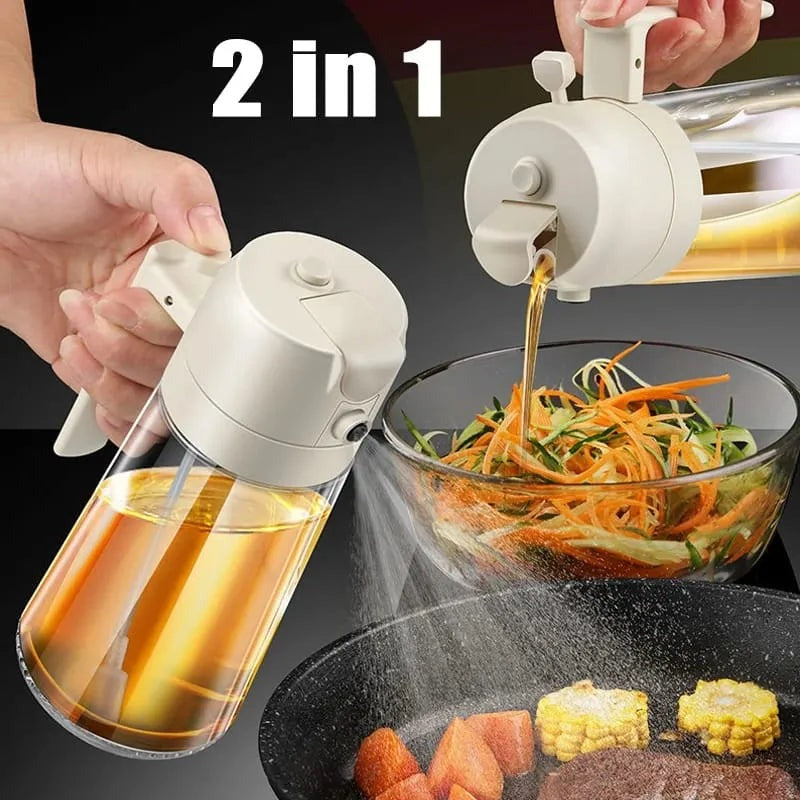 2 in 1 Glass Oil Spray Dispenser 450 ml